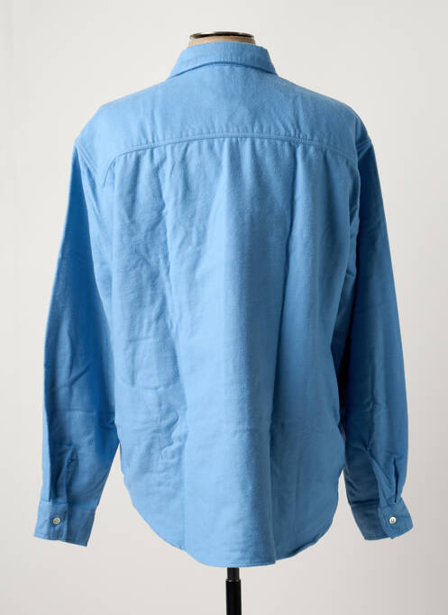 Chemise manches longues poignets boutonnés bleu LA PAZ homme