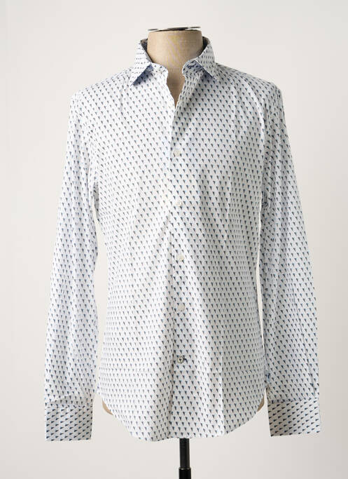 Chemise manches longues imprimé fantaisie blanc GANESH homme