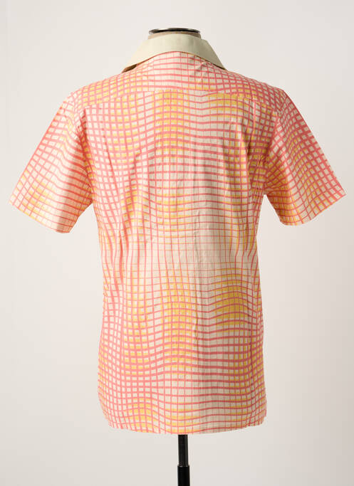 Chemise manches courtes imprimé fantaisie rose BLOTTER ATELIER homme
