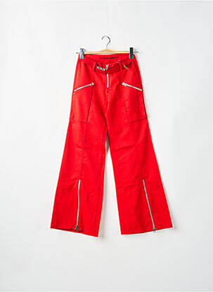 Pantalon flare taille haute taille haute rouge LA BRIGADA INTERNACIONAL femme