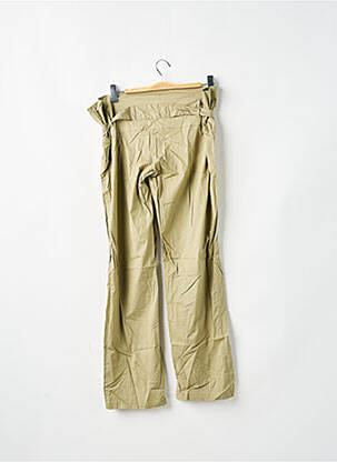 Pantalon droit tissage popeline taille normale vert LADY SOUL femme