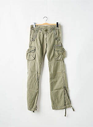 Pantalon cargo coupe droite taille basse vert LE TEMPS DES CERISES femme