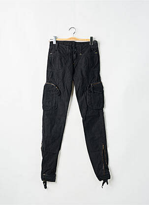 Pantalon cargo slim taille basse noir LE TEMPS DES CERISES femme