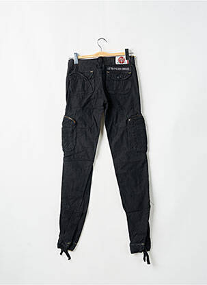Pantalon cargo slim taille basse noir LE TEMPS DES CERISES femme