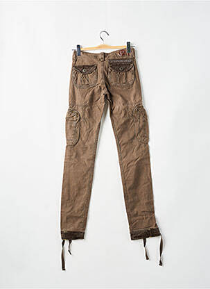 Pantalon cargo slim taille basse marron LE TEMPS DES CERISES femme