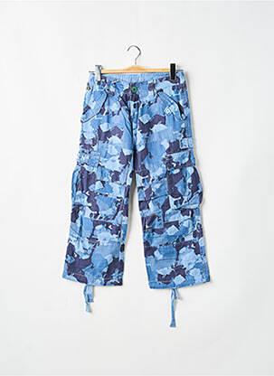 Pantalon cargo coupe droite taille basse bleu LOIS femme
