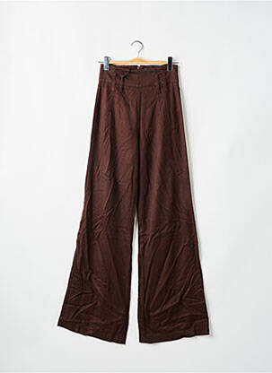 Pantalon flare taille à pinces taille haute marron MISS SIXTY femme