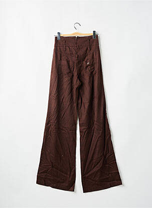 Pantalon flare taille à pinces taille haute marron MISS SIXTY femme