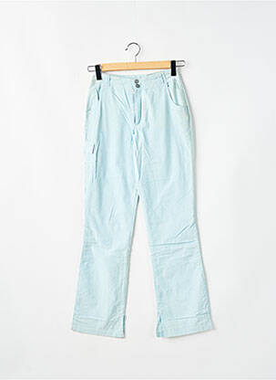 Pantalon droit fermeture zippée sous rabat boutonné bleu QUIKSILVER femme