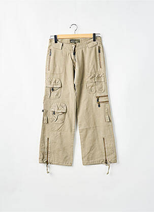 Pantalon cargo coupe droite taille normale beige RWD femme