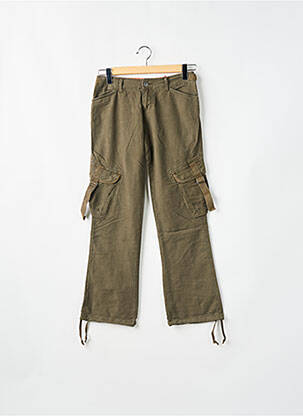 Pantalon cargo coupe droite marron RWD femme