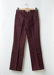 Pantalon droit taille à pinces taille haute rouge FREEMAN T.PORTER femme