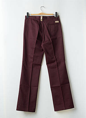 Pantalon droit taille à pinces taille haute rouge FREEMAN T.PORTER femme