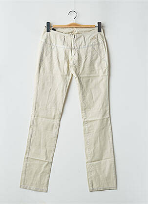 Pantalon slim taille basse taille basse beige FREEMAN T.PORTER femme