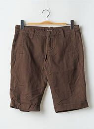 Bermuda coupe droite taille basse marron FREEMAN T.PORTER femme