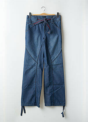 Pantalon droit stretch taille normale bleu ICHI femme