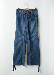 Pantalon droit stretch taille normale bleu ICHI femme