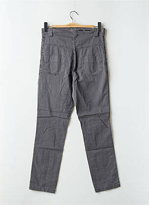 Pantalon droit tissage popeline taille haute gris KILL DEAL femme