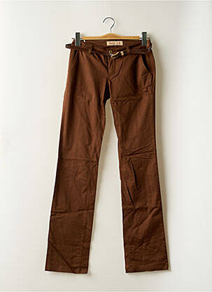 Pantalon chino taille basse taille basse marron SALSA femme