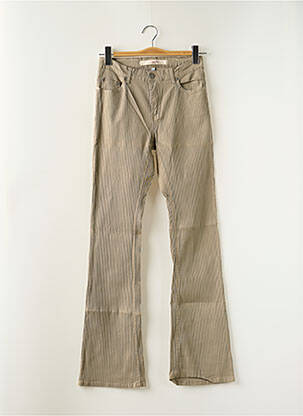 Pantalon flare stretch taille normale beige SCHOOL RAG femme