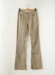 Pantalon flare stretch taille normale beige SCHOOL RAG femme