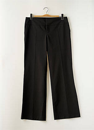 Pantalon large fermeture zippée sous rabat avec crochet taille basse noir SCHOOL RAG femme