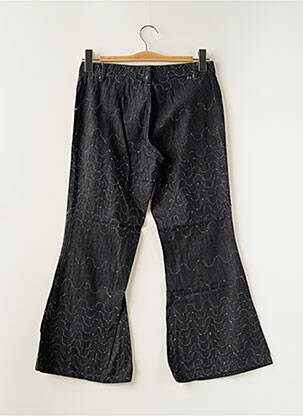 Pantalon 7/8 fermeture zippée sous rabat boutonné taille normale noir SCHOOL RAG femme