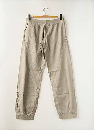 Pantalon droit fermeture zippée sous rabat boutonné taille basse gris SESSUN femme