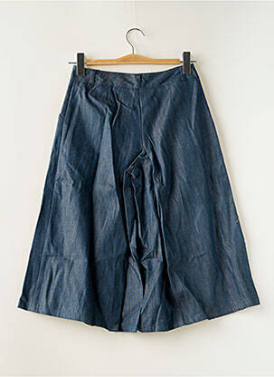 Pantacourt coupe jupe culotte taille normale bleu SESSUN femme