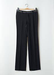 Pantalon droit tissage crêpe taille basse noir ATERRISAGE femme