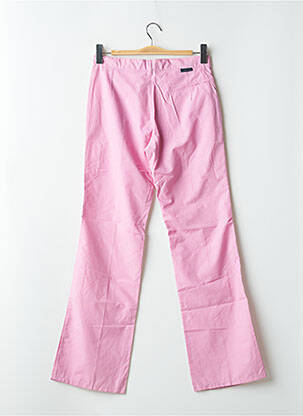 Pantalon droit tissage crêpe taille haute rose BE YOU K femme