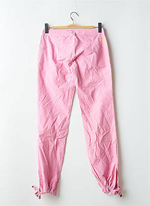 Pantalon droit tissage popeline taille basse rose BE YOU K femme