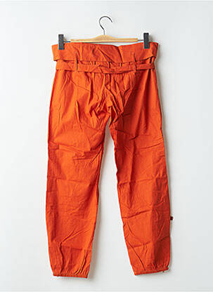 Pantalon 7/8 tissage popeline taille normale orange BE YOU K femme
