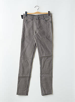 Jeans coupe slim stretch taille haute gris CHEAP MONDAY femme