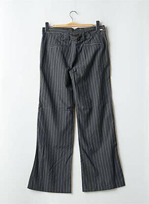 Pantalon flare fermeture zippée sous rabat avec crochet taille basse gris CHILLI PEPPER femme