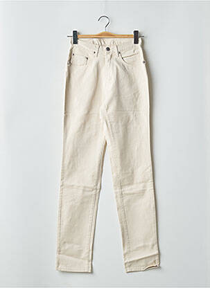 Jeans coupe slim poches taille haute beige CIMARRON femme