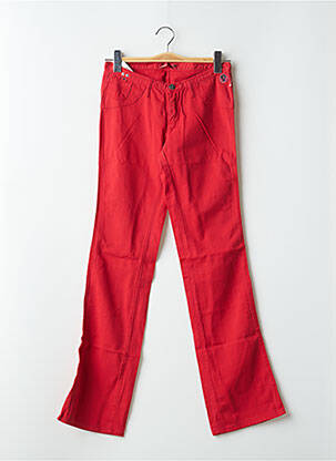 Jean coupe flare taille basse taille basse rouge CIMARRON femme