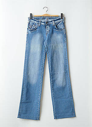 Jeans coupe droite effet usé délavé taille basse bleu CIMARRON femme