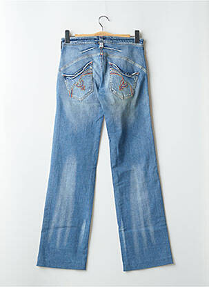 Jeans coupe droite effet usé délavé taille basse bleu CIMARRON femme