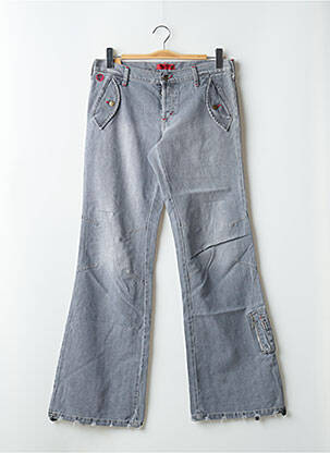 Jean coupe flare stretch taille basse gris CIMARRON femme