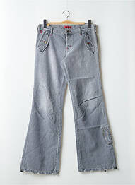 Jean coupe flare stretch taille basse gris CIMARRON femme