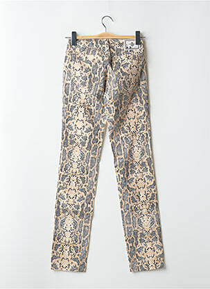 Pantalon slim tissage popeline taille normale beige CIMARRON femme