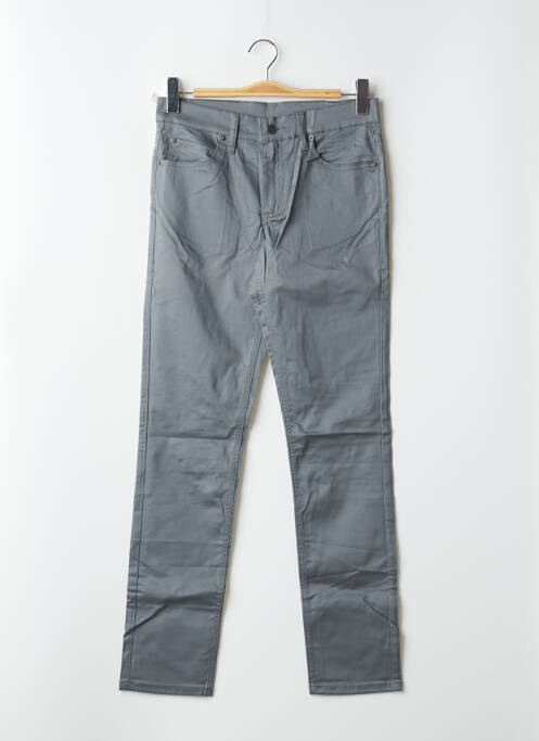 Pantalon slim tissage popeline taille haute gris CHEAP MONDAY femme
