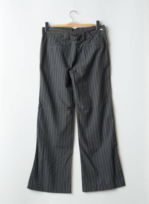 Pantalon flare fermeture zippée sous rabat avec crochet taille basse gris CHILLI PEPPER femme