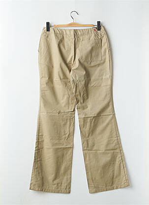 Pantalon droit tissage popeline taille normale vert TEDDY SMITH femme