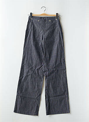Pantalon flare stretch taille haute bleu TEDDY SMITH femme