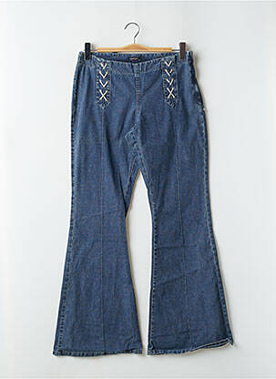 Jean coupe flare stretch taille haute bleu TEDDY SMITH femme