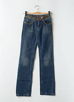 Jeans coupe droite stretch taille basse bleu TEDDY SMITH femme