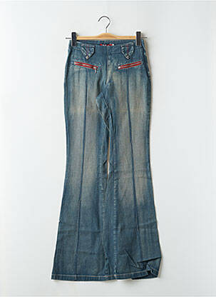 Jean coupe flare stretch taille haute bleu TEDDY SMITH femme