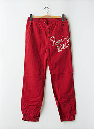 Pantalon droit tissage popeline taille normale rouge TEDDY SMITH homme